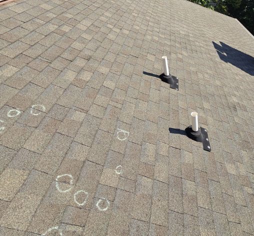 Midwest hail damage soft metal vent dents - Indianapolis IN